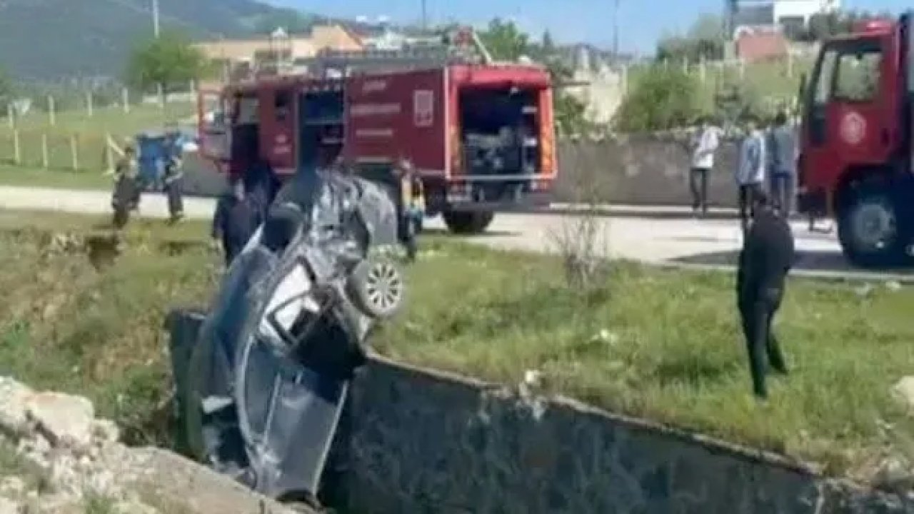 Gaziantep Nurdağı'nda Trafik Kazası: Otomobil Dereye Uçtu, 4 Yaralı
